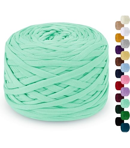 Amazon.com: T-Shirt Yarn – 5-7 mm Jersey Ribbon for Crochet